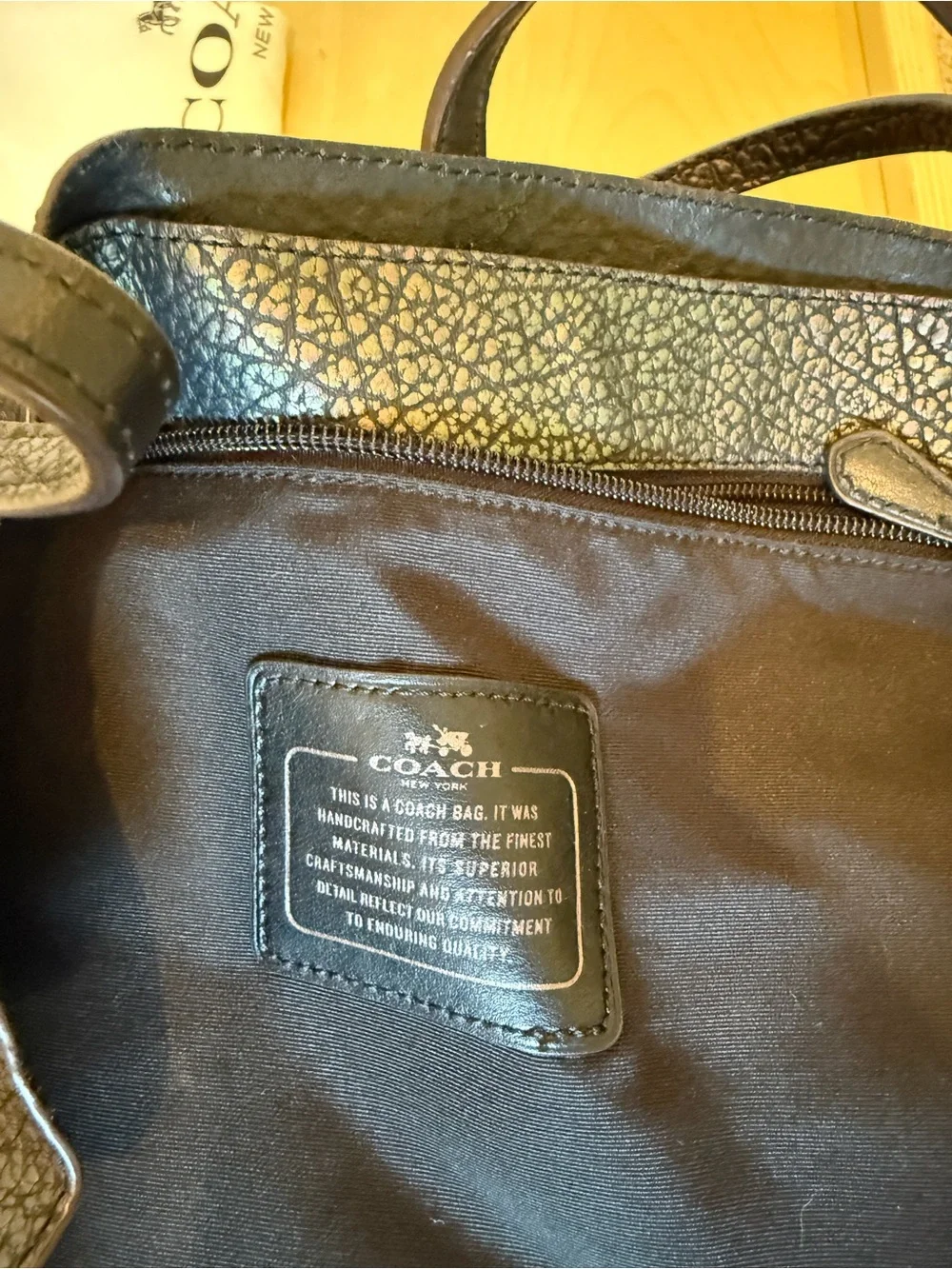 Coach Women’s Hologram Leather Market Tote